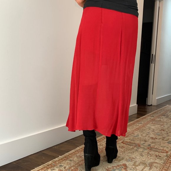 Reformation red midi skirt - Picture 4 of 6